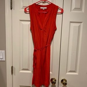 LOFT Red Shift Dress